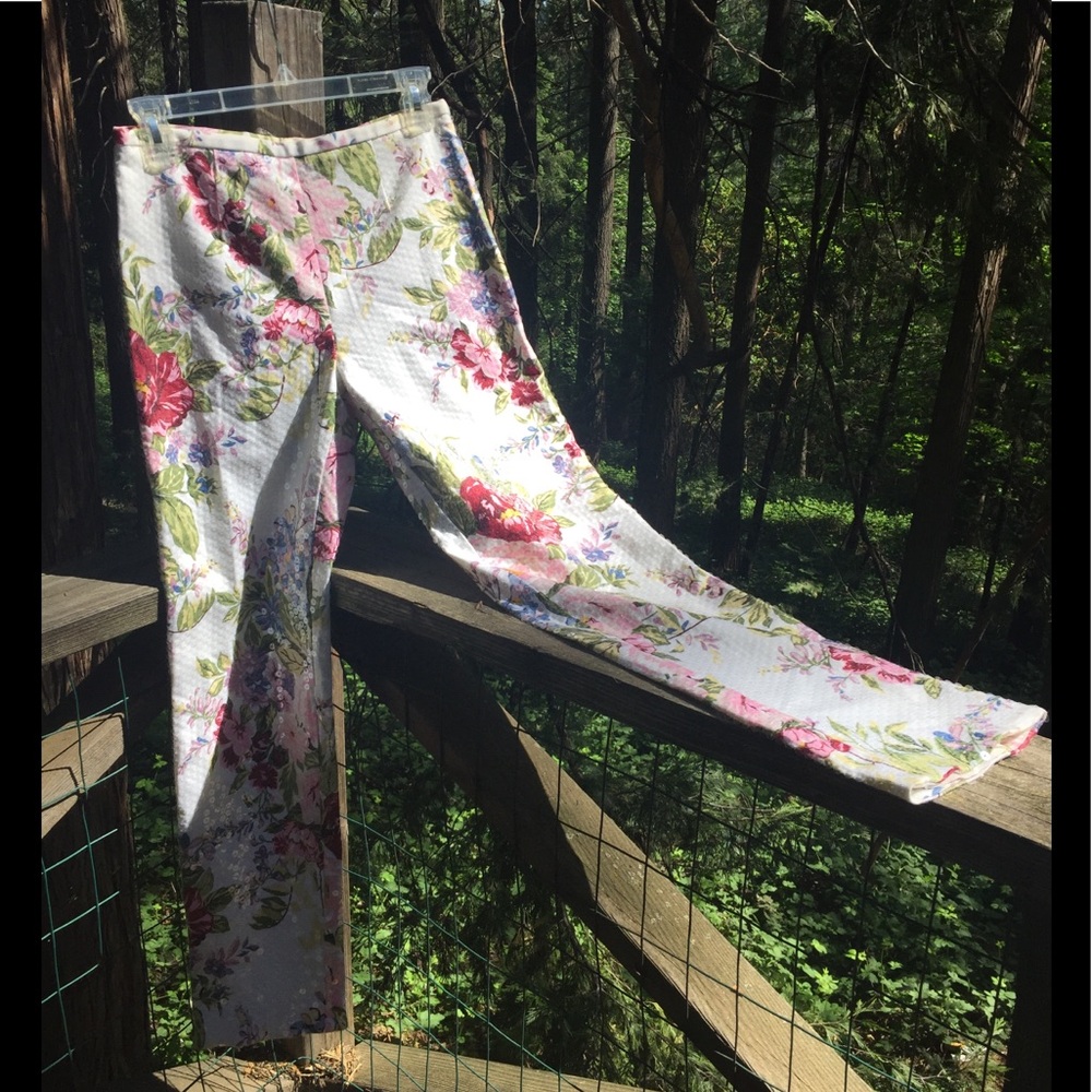 Jon floral print sequin embellished dress pants